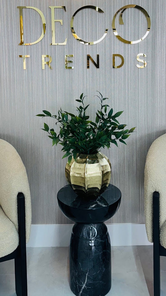 GREEN LEAF IN GOLD BASE