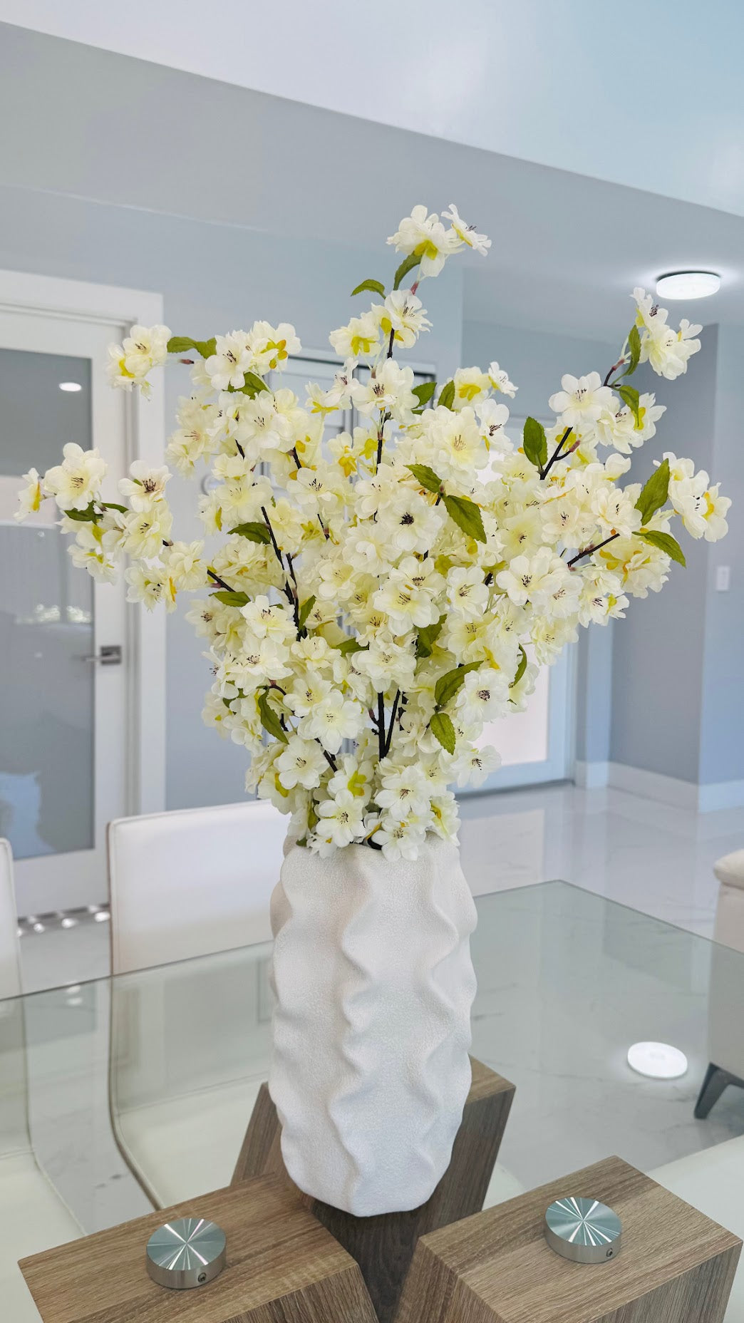 CHERRY BLOSSOM IN CERAMIC VASE