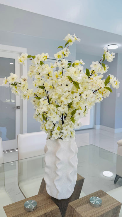 CHERRY BLOSSOM IN CERAMIC VASE