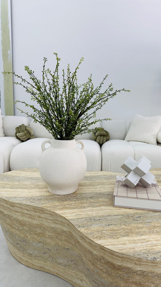 SEED BRANCH IN CERAMIC VASE