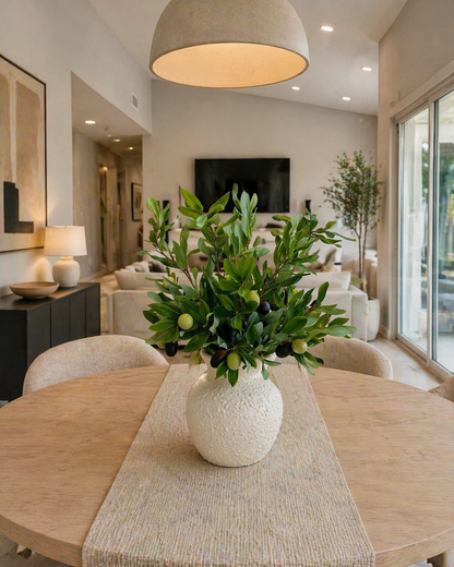 CERAMIC VASE WITH OLIVE BRANCHES