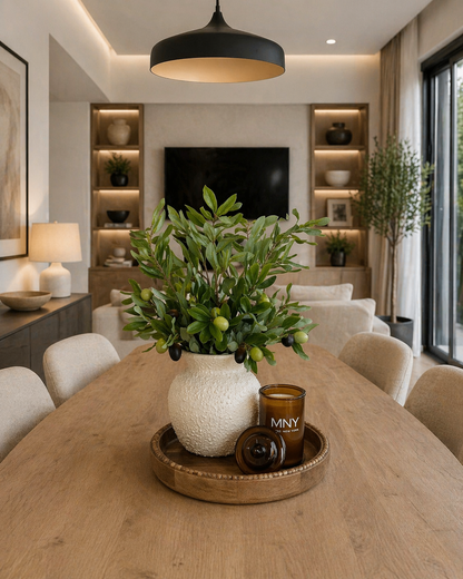 CERAMIC VASE WITH OLIVE BRANCHES