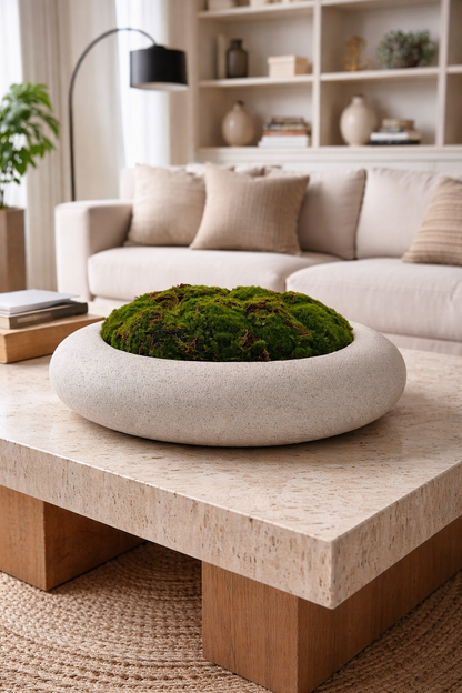 CERAMIC BOWL WITH MOSS