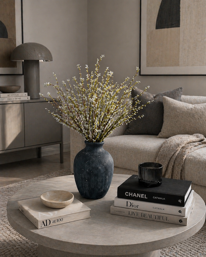 WILLOW SPRAY IN CERAMIC VASE