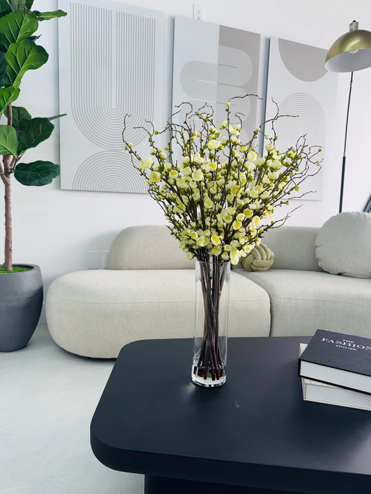 PLUM BLOSSOM IN CYLINDER VASE