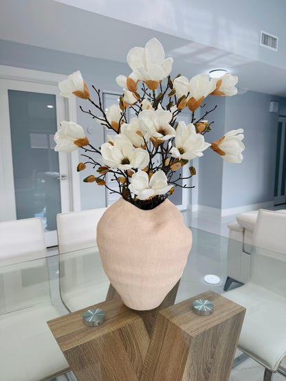 MAGNOLIAS IN CERAMIC BASE