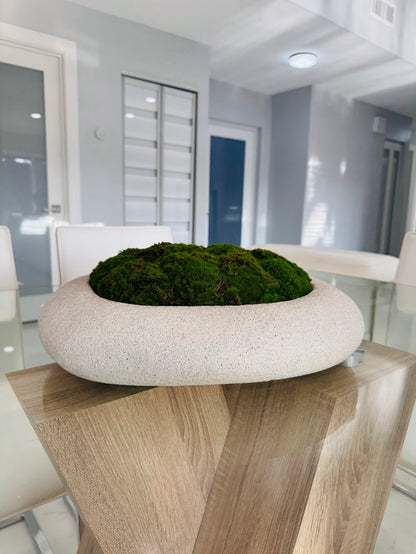 CERAMIC BOWL WITH MOSS