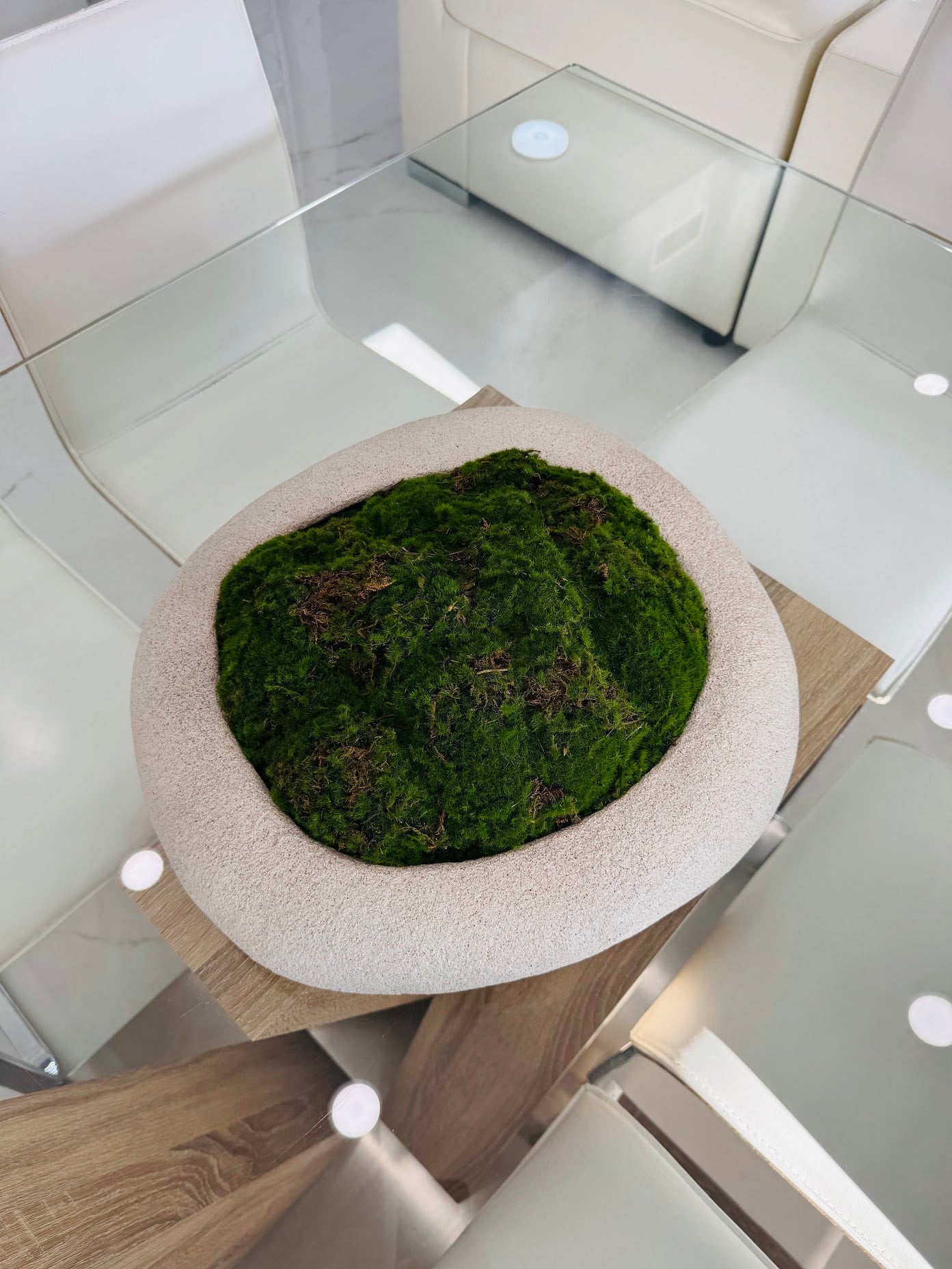 CERAMIC BOWL WITH MOSS