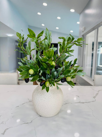 CERAMIC VASE WITH OLIVE BRANCHES