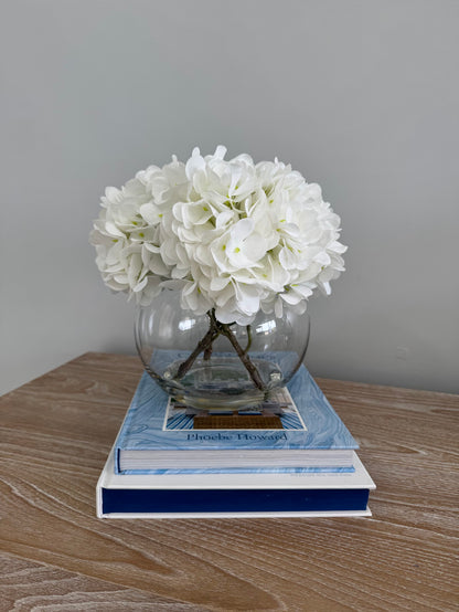 ELEGANT WHITE HYDRANGEA ARRANGEMENT