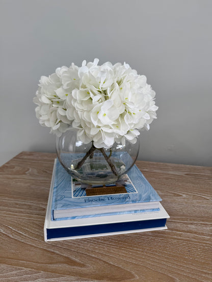 ELEGANT WHITE HYDRANGEA ARRANGEMENT