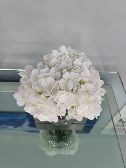 ELEGANT WHITE HYDRANGEA ARRANGEMENT