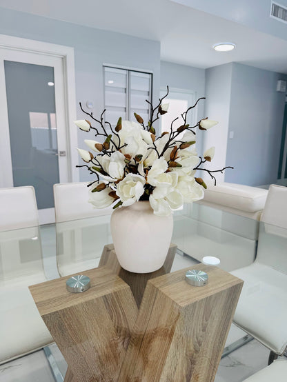 CERAMIC VASE WITH MAGNOLIAS