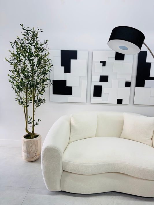 OLIVE TREE 6' IN WOOD VASE